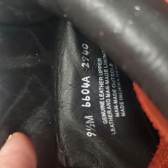 Hiking boots Timberlands Berry red Suede leather 9.5 M - Picture 8 of 9